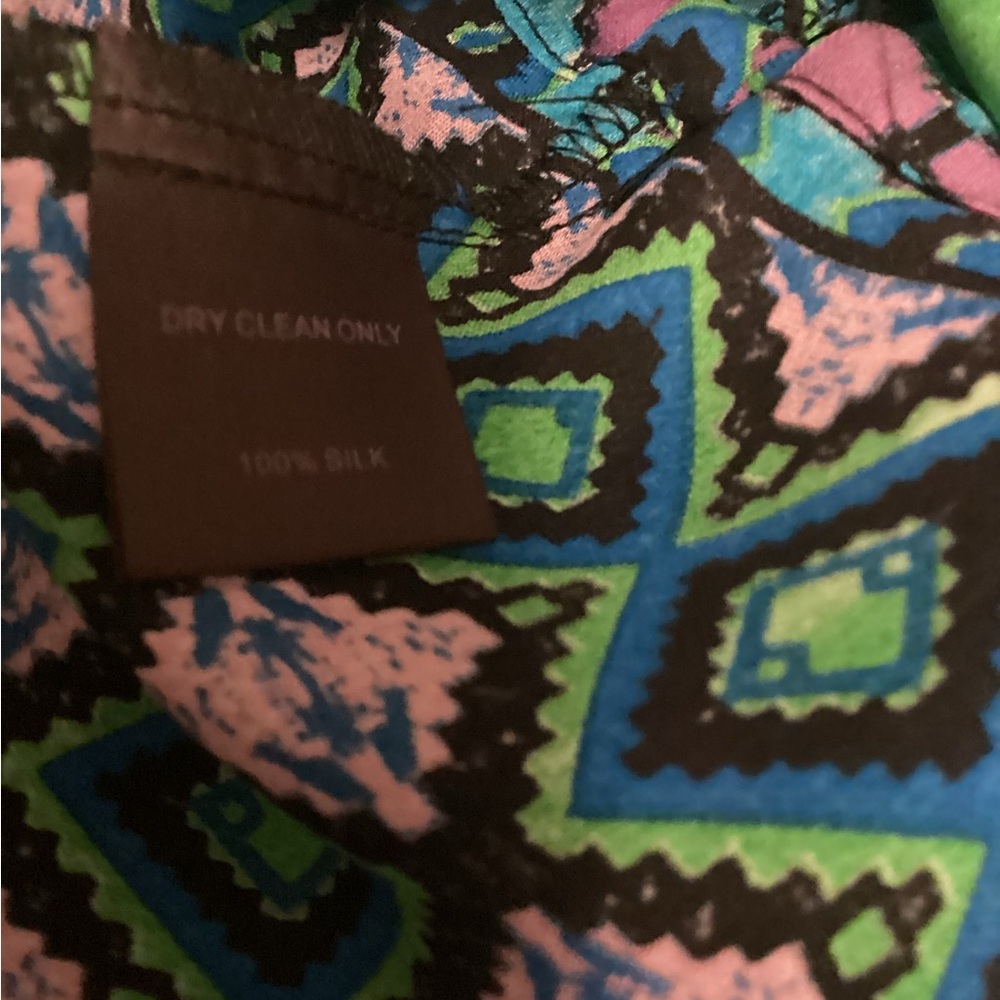 Hale Bob Multicolored Silk Printed Blouse Sz M - image 8